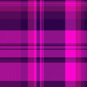 pixelado tartán antecedentes presentando sombras de rosado y púrpura. eso evoca un retro, digital o textil sentir. útil para antecedentes, patrones o gráfico diseño proyectos vector