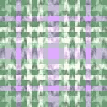 Stylish plaid pattern in serene greens and lavender. Perfect for backgrounds, textiles, fashion design, or branding. A calming and versatile design element. vector