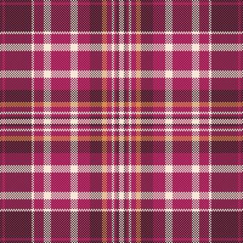 Pixelated plaid pattern in rich reds and warm yellows. A timeless design, perfect for backgrounds, textures, textiles, and digital art projects. Versatile trendy vector