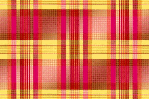 Vibrant tartan pattern in shades of yellow, pink, and red. Perfect for backgrounds, textiles, fashion, and adding a touch of classic style to your project. vector