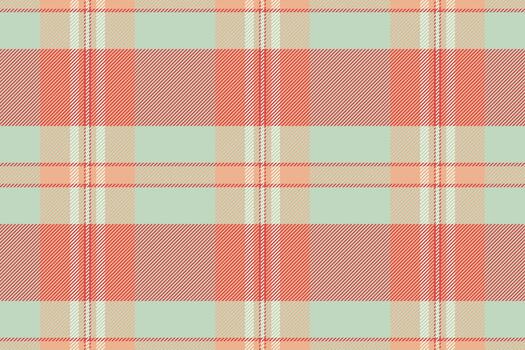 Seamless plaid pattern in red, beige, and green. Classic textile design for backgrounds, apparel, or crafts. Versatile texture adding cozy charm. vector