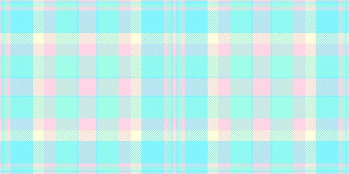 Other seamless check , gentleman tartan pattern textile. Hunter background plaid texture fabric in light and cyan colors. vector