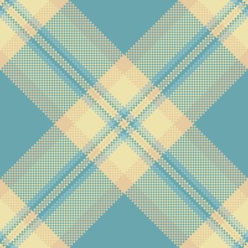 Classic plaid pattern featuring a balanced blend of pale blue, cream, and beige hues. Its timeless design offers versatile applications for backgrounds, textiles, and design projects. vector