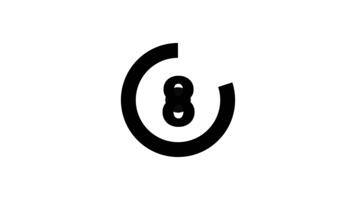 A simple shockwave, 10-second countdown timer with vibration effects video