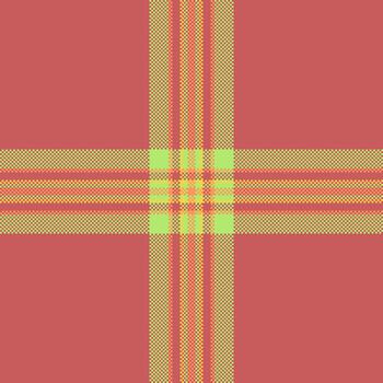 Detailed pixelated tartan pattern. Textile design with intersecting lines on a solid background. Use for backgrounds, textures, or retro design elements. vector