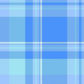 A pixelated plaid pattern in shades of blue. Abstract and modern design. Ideal for backdrops, textile prints, or creative projects. Versatile, eyecatching, and trendy. vector