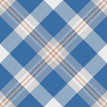 nudo textura textil sin costura, comprobado antecedentes controlar. perfección tela modelo tartán tartán en azul y blanco colores. vector