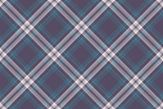 October check texture fabric, abstract tartan background seamless. Underwear textile plaid pattern in pastel and violet colors. vector