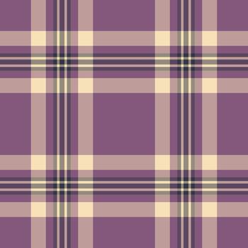 Classic plaid pattern in muted purple and cream hues. Ideal for backgrounds, textiles, and design projects seeking a touch of understated elegance. Versatile texture. vector