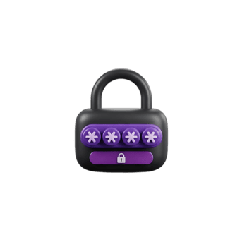 säkra digital hänglås med Lösenord inmatning - 3d framställa png