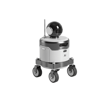 High-Quality 3D Rendering of a Mobile AI Robot on Wheels png