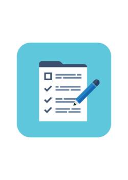 Business Management Flat icons for tasks list and document vector