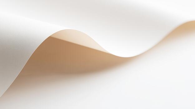 Elegant stationery mockup, Refined paper edge with soft shadow and tactile fold, Curved paper edge featuring smooth surface and subtle photo