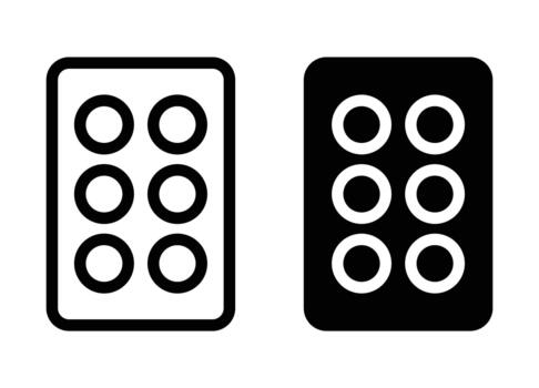 Black and White Simple Graphic Design of Two Rectangles with Circles vector