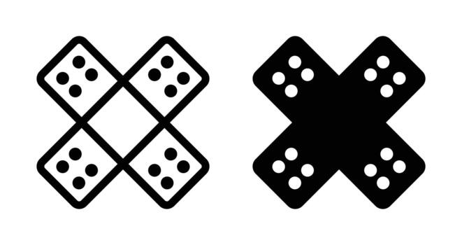 negro y blanco dado cruzar con resumen diseño y geométrico formas vector