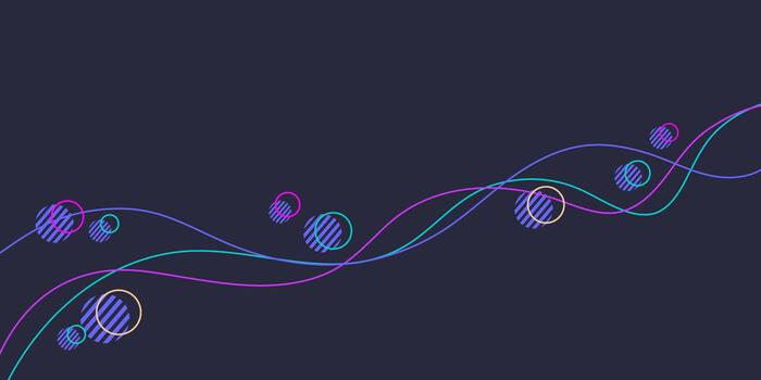 Abstract wavy lines.Background of circles and lines. vector