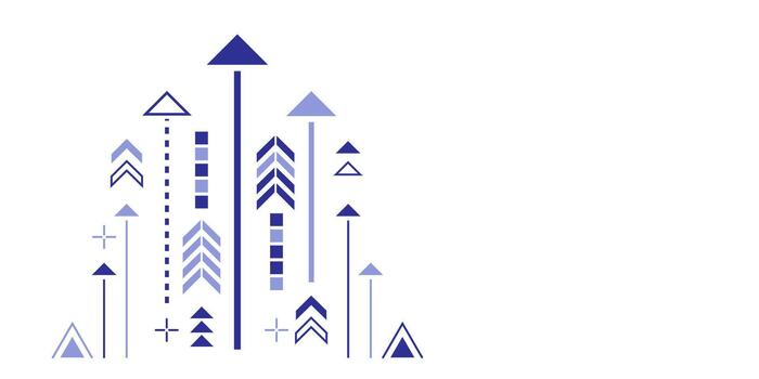 Background of arrows. Dynamic uptrend. Abstract geometry background. vector