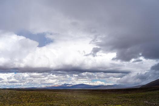 A large open field with a large open sky photo