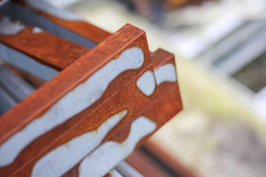 Close-up view of textured composite materials showcasing intricate patterns and contrasting colors photo