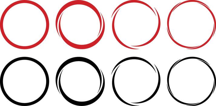 Abstract Circular Frame and Swirl Border Graphics vector