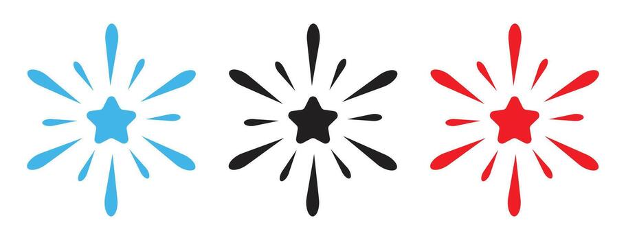 Starburst Pop Element with Center Star vector