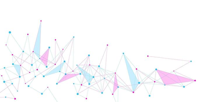 Abstract global network connection banner background. Social communication concept with plexus design. Big data visualization. Internet technology vector