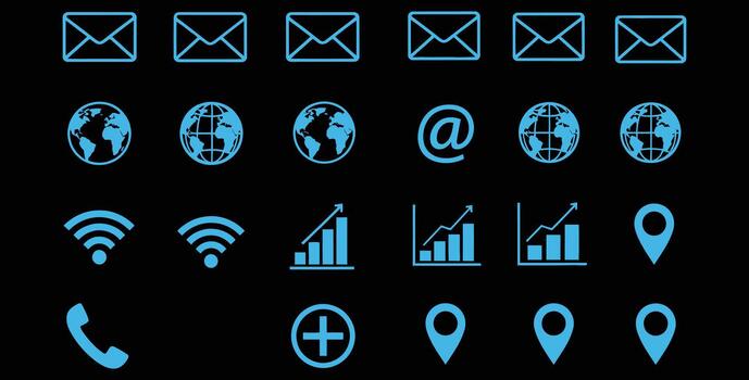 Connect with the World Seamlessly Using Versatile Communication and Navigation Icons for Your Next Project or Design Needs Today vector