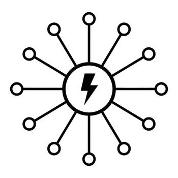 Power up your designs with this dynamic energy bolt icon, perfect for technology, innovation, or electricity related concepts and branding materials vector