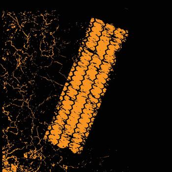 resumen modelo de brillante naranja luces formando un texturizado rectangular forma en contra un oscuro antecedentes vector