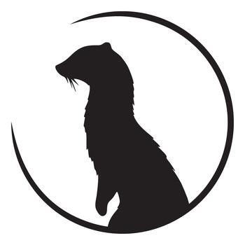 weasel element icon design vector