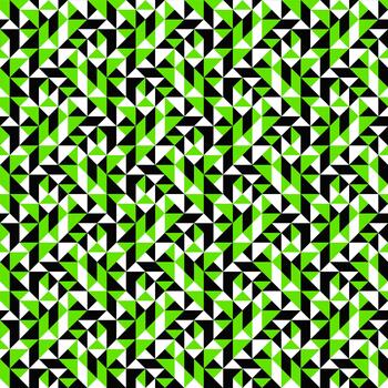 Random geometrical threetone pattern background - repeating seamless design vector