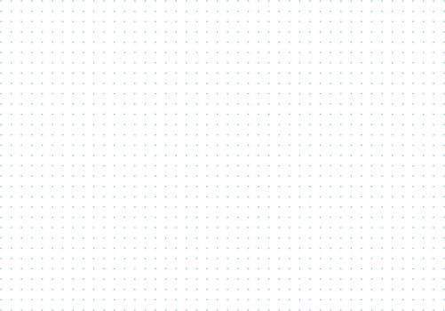 Dotted squared grid graph paper for notebooks. Dotted wide background. Blue dot texture pattern for bullet journal. Printable backdrop sheet. Educational worksheet. vector