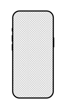 Smartphone mockup. Gadget flat symbol. Blank smart phone screen simple template. Device front view icon. Minimalist sign for website design, ui, mobile app. Mobile phone isolated on white background. vector