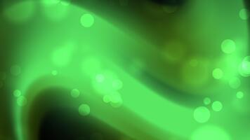 grön abstrakt virvlande mönster med bokeh belysning på en mörk bakgrund. bra för bakgrunder, grafisk design projekt, eller estetik. video