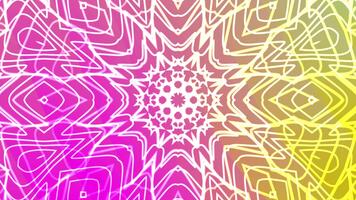 Abstracts Twirls Kaleidoscope A, Abstract kaleidoscope animation with vibrant colors creating a mesmerizing seamless loop, Stock royalty. video