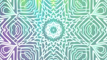 Abstracts Twirls Kaleidoscope A, Abstract animated background of a symmetrical pattern with neon lines in a kaleidoscope style, Stock royalty. video