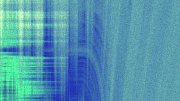 Abstracts drehen Lärm, abstrakt Blau und Grün Bewegung Grafik mit Digital Störungen, statisch und Lärm Wirkung, Lager Lizenzgebühren kostenlos . video