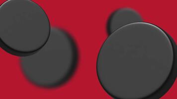 djärv röd 3d sammansättning med mörk flytande cirkulär former video