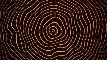 lysande orange topografi cirkulär rader lutning djup rörelse slinga video
