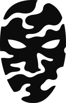 Abstract Mask Design with Contrasting Patterns vector
