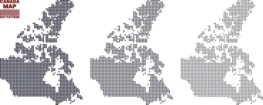 Canadian dotted pattern map with different vector
