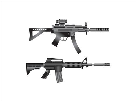 weapon and army symbol. isolated image for military concepts, infographics and web design vector