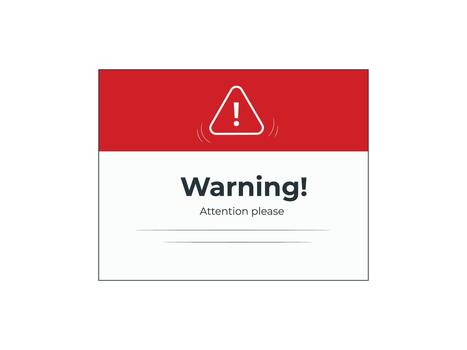 Flat illustration of warning and messages app interface elements icons design isolated on white background, digital alert concept UI vector
