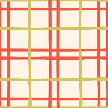 minimalista sin costura cuadrícula modelo en dibujado a mano bosquejo estilo. sencillo geométrico a cuadros textura Perfecto para tela, fondo de pantalla, papelería, o moderno antecedentes diseños vector