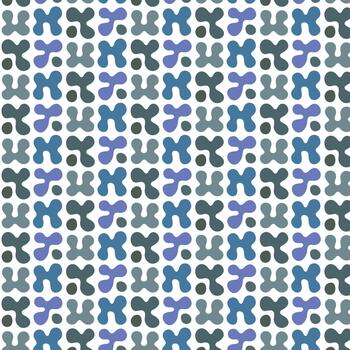 Abstract dynamic blobs pattern repeating seamlessly in a grid with vibrant colors vector