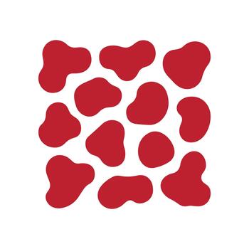 Abstract Red Blob Shapes Composition vector