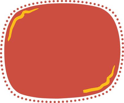 A hand-drawn rounded border element with a unique dotted edge design, perfect for framing quotes, highlighting text sections, or adding a playful artistic touch to various design projects. vector