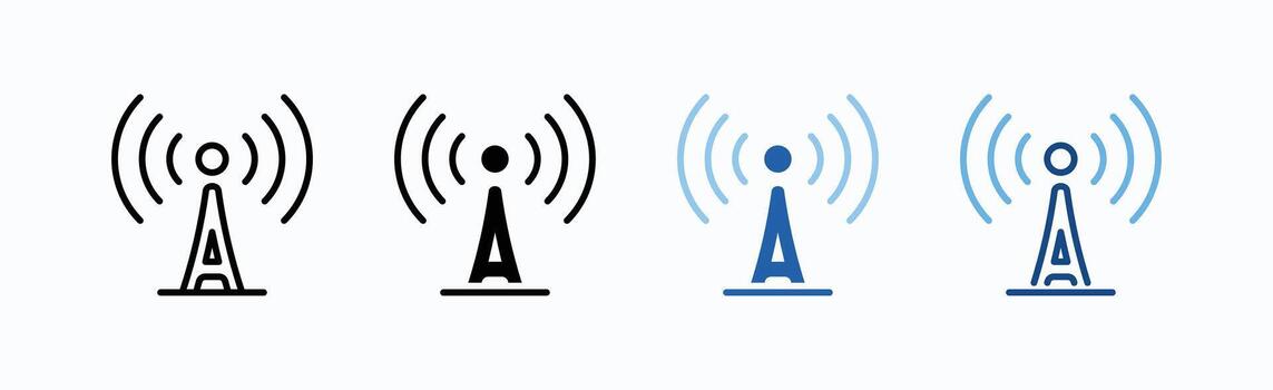Wireless Network Icon Sheet Multiple Style vector