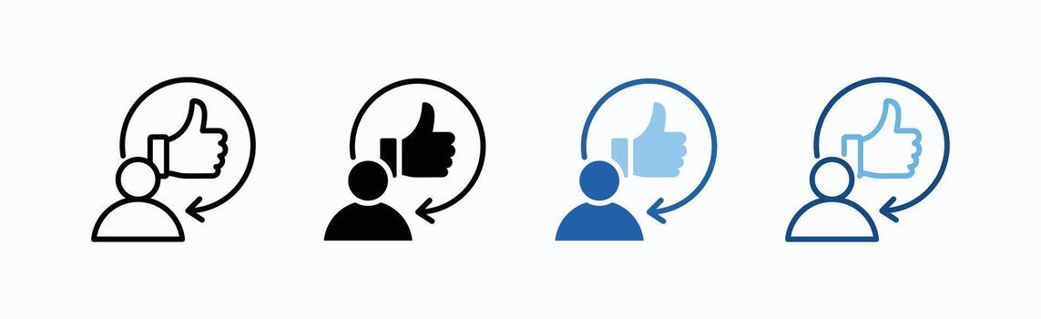 realimentación icono sábana múltiple estilo vector