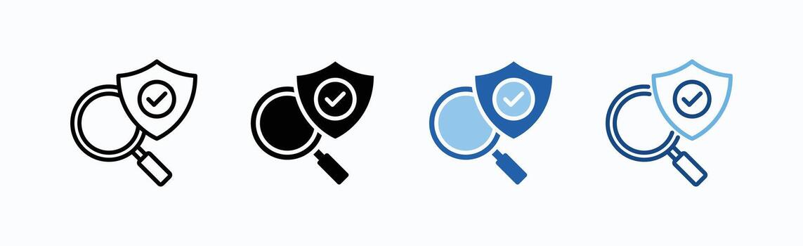 Security Scan Icon Sheet Multiple Style vector